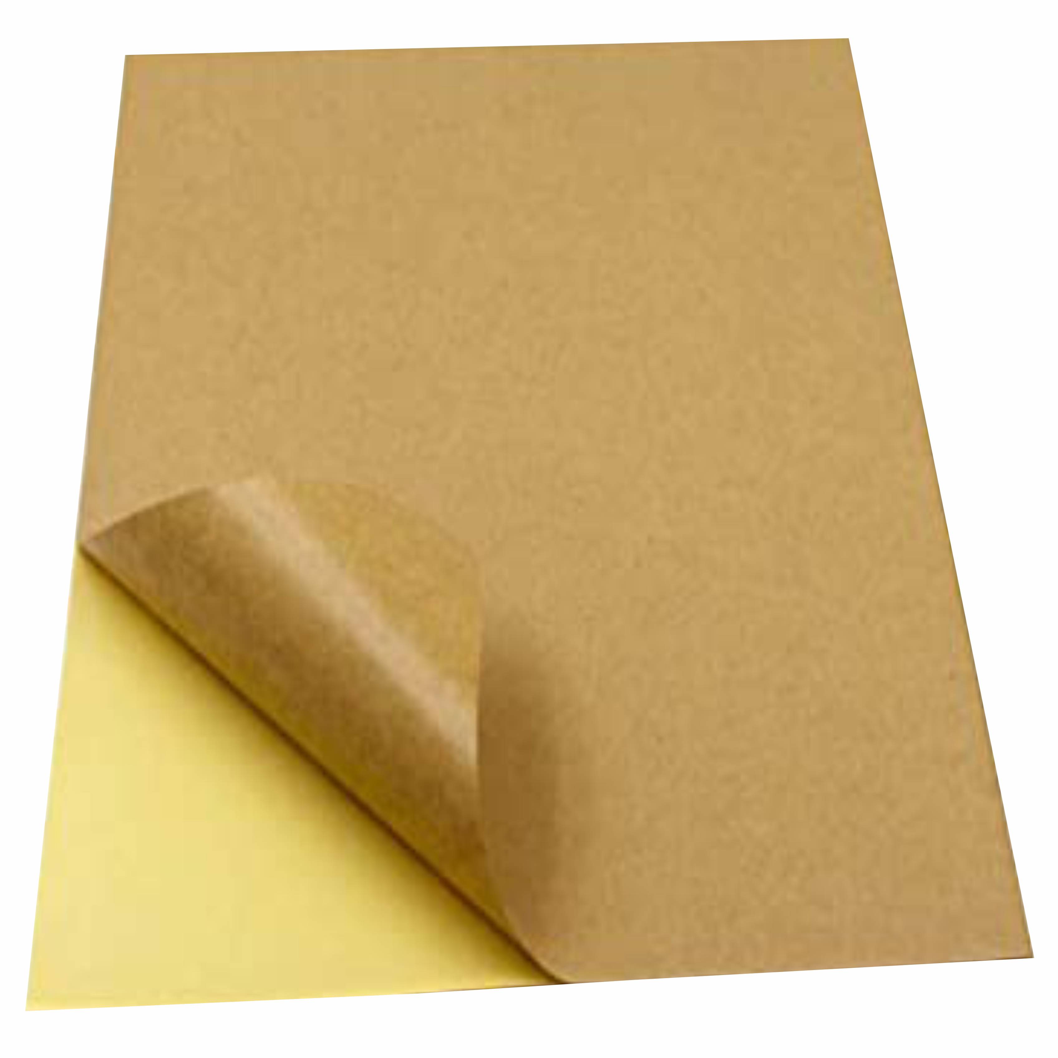 Etiquette autocollante papier kraft naturel