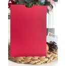 14x20 Cm, Luxury Cardboard, Open Mouth Model Vertical Format Envelope - Red Colour