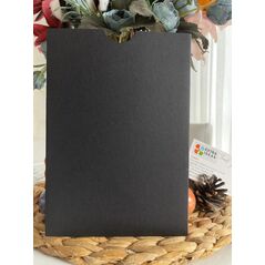 14x20 Cm, Luxury Cardboard, Open Mouth Model, Vertical Format - Black Envelope