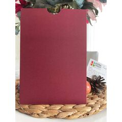 14x20 Cm, Luxury Cardboard, Open Mouth Model, Vertical Format - Burgundy Color Envelope