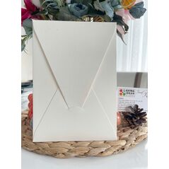 14x20 Cm - Vertical Envelope with Triangle Flap - Luxury White Cardboard