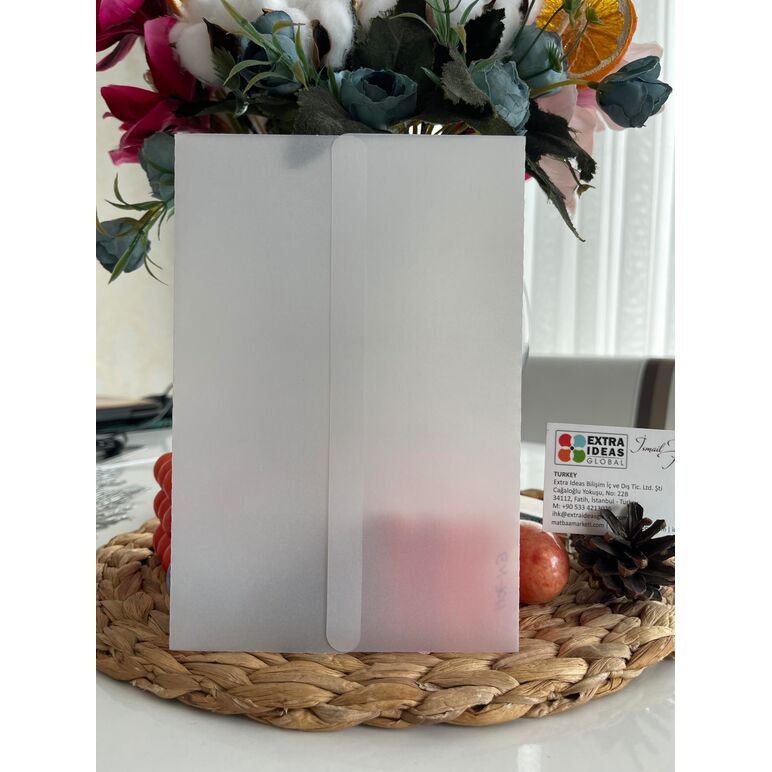 14x20 Cm Open Flap Envelope - Vellum Transparent Paper