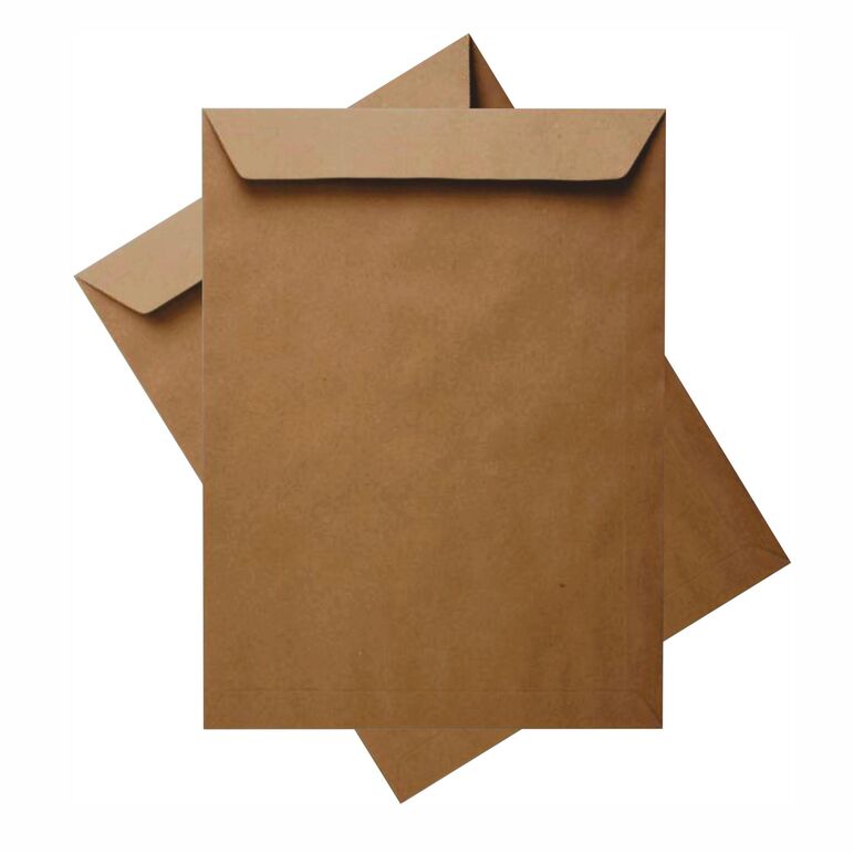 37x45 Cm, Kraft Dark Brown Paper, 125 Gr Envelope, Self Seal